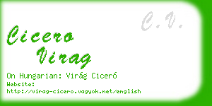 cicero virag business card